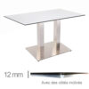 Horeca-Tafel-Compact-Wit-69x120-Cm-Met-Onderstel-12mm-Silver-FR