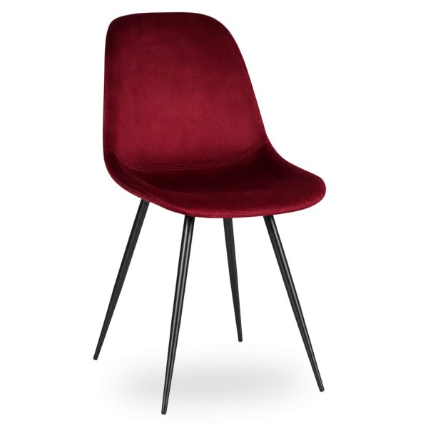 Horeca-Stoel-CARA-Bordeaux-VelvetFluweel