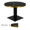 Horeca-Tafel-Rond-Faux-Marmer-Zwart-60-Cm-Met-Onderstel-B-339-L