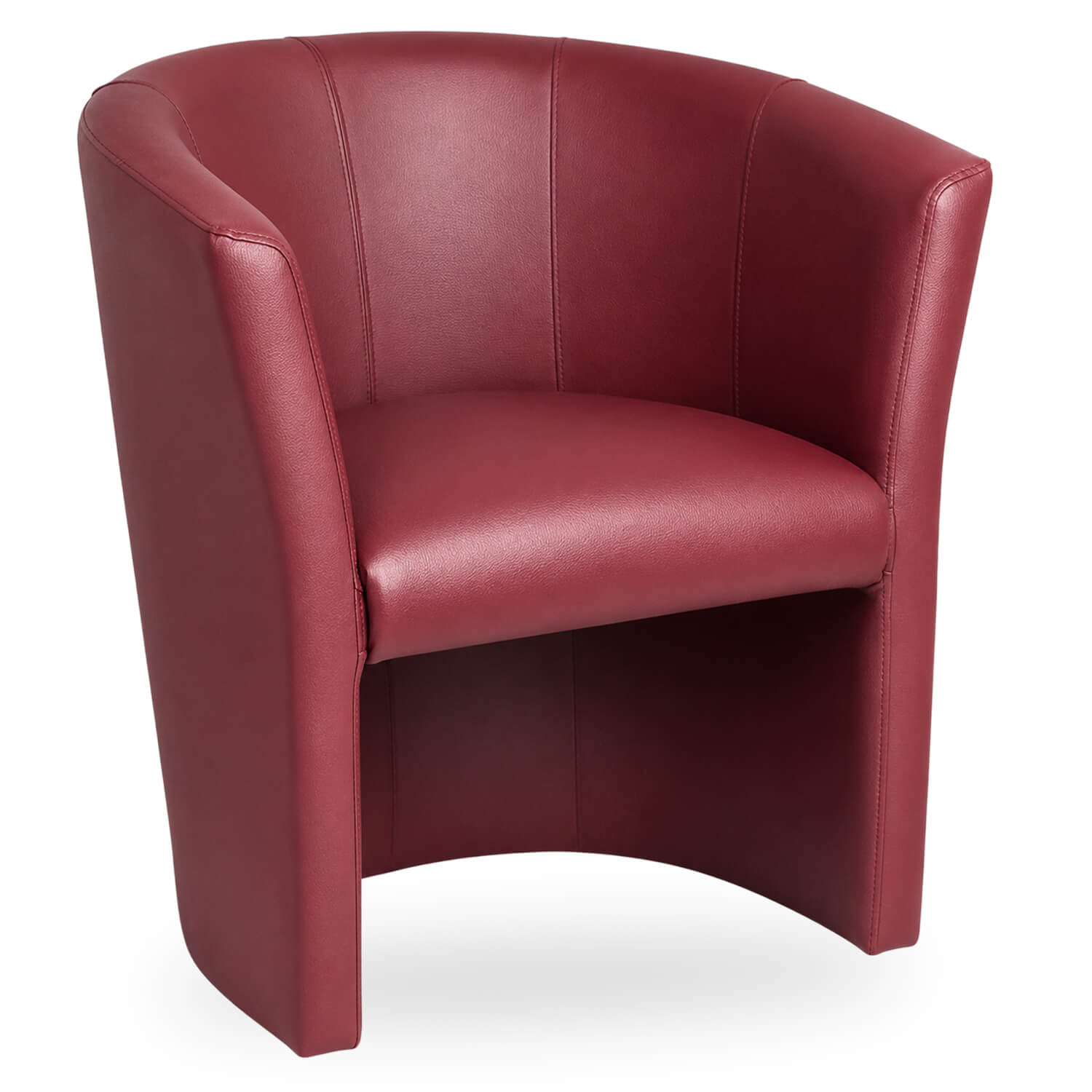 Horeca-Fauteuil-PRAG-Bordeaux-Kunstleer
