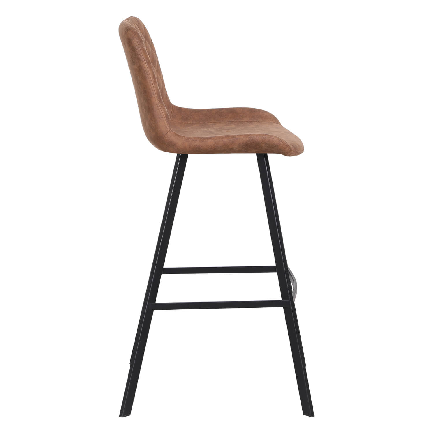 Horeca-Metalen-Barstoel-EMPERIO-Cognac-Microvezel-Z Horeca-Metalen-Barstoel-EMPERIO-Cognac-Microvezel-Z