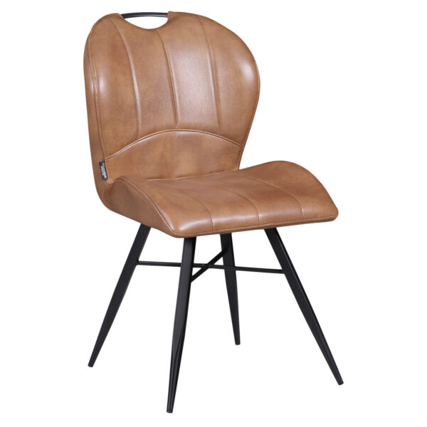 Horeca-Stoel-Elite-Cognac-Vintage-Kunstleer