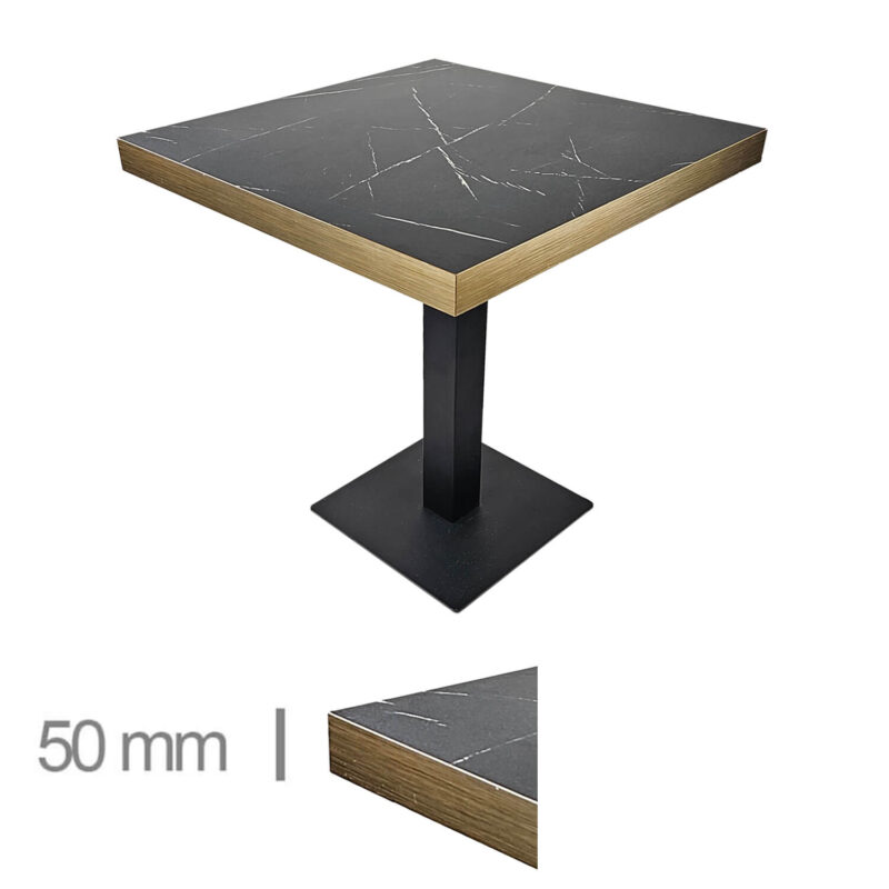 Horeca-Tafel-Met-Gouden-Rand-Dublin-Marmer-Zwart-60x60-Cm-Met-Onderstel-1