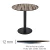 Horeca-Tafel-Compact-Alaska-Oak-R69cm-Met-Onderstel