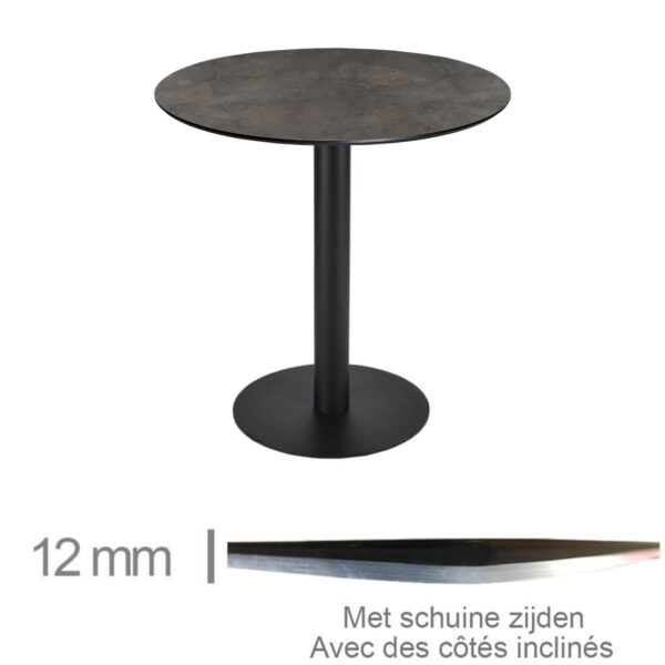 Horeca-Tafel-Rond-Compact-Grey-Caspio-69-Cm-Met-Onderstel-B-320