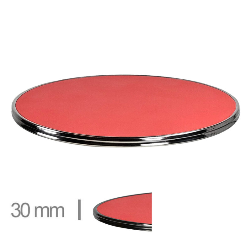 Horeca-Tafelblad-Rond-Met-Chroom-Rand-Werzalit-Rood-3-Cm-Dik-Red-108-1