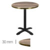 Horeca-Terrastafel-Rond-Met-Messing-Rand-Werzalit-Indian-Wood-70-Cm-A-8001