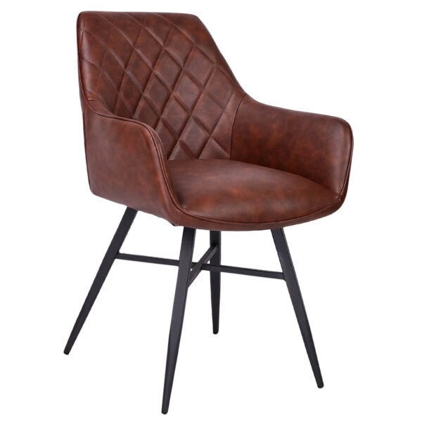 Horeca-Armstoel-Luxor-pu-Bruin-1