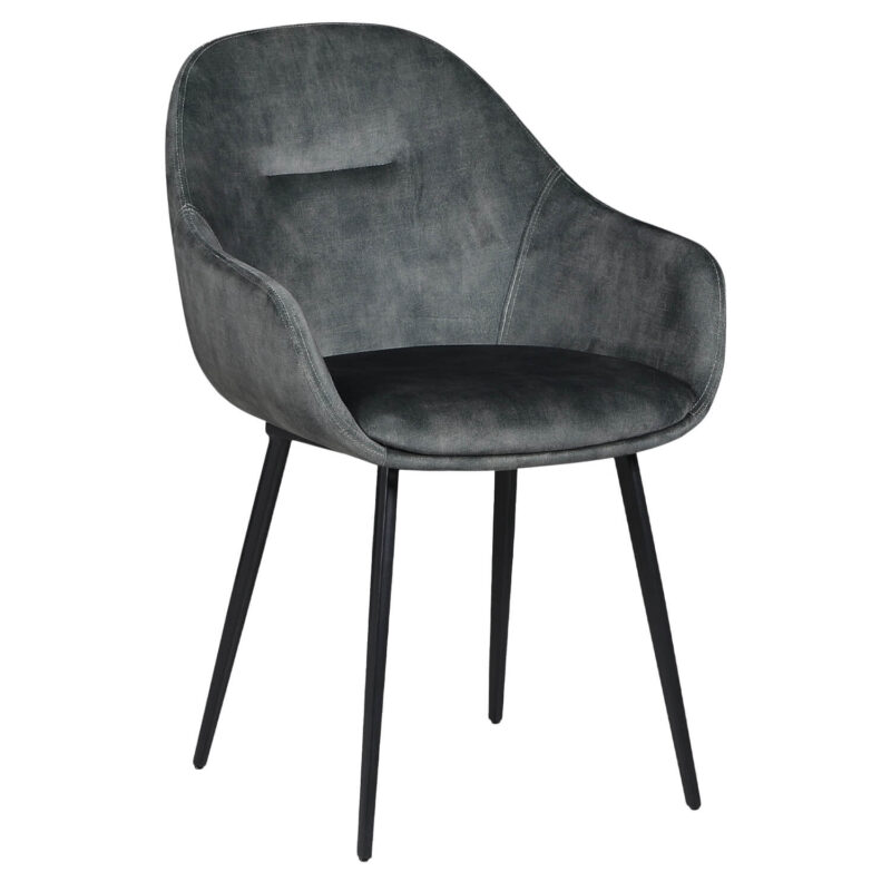 Horeca-Armstoel-OSLO-Olijf-Velvet-Fluweel