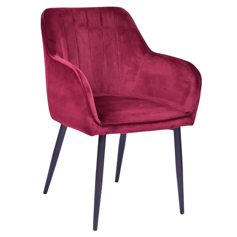 Horeca-Armstoel-Velvet-Fluweel-Artes-Bordeaux-2