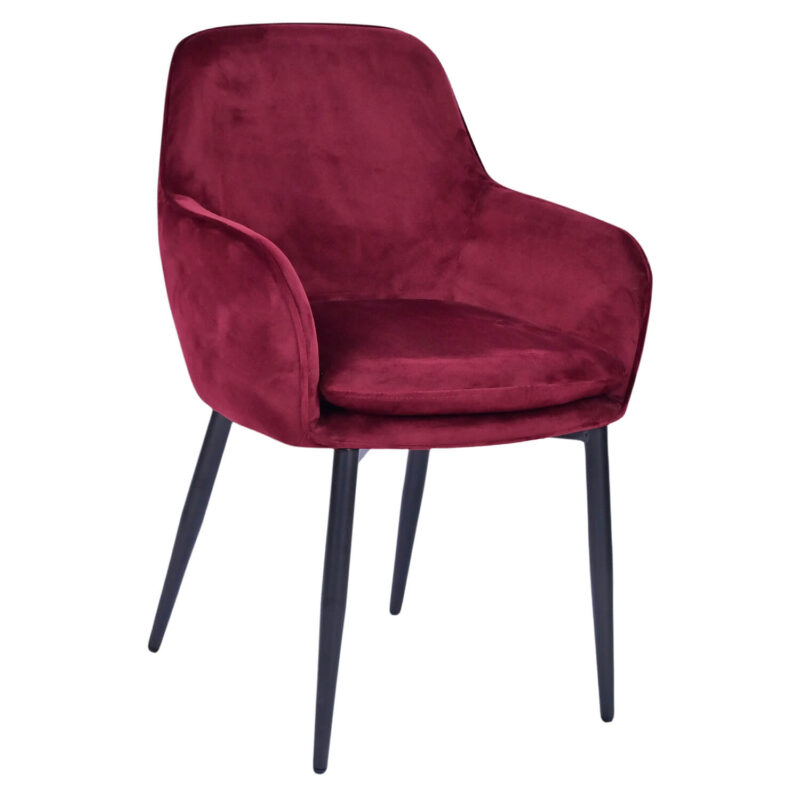 Horeca-Armstoel-Velvet-Fluweel-Malmo-Bordeaux-1
