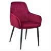Horeca-Armstoel-LUXOR-Bordeaux-Velvet-Fluweel