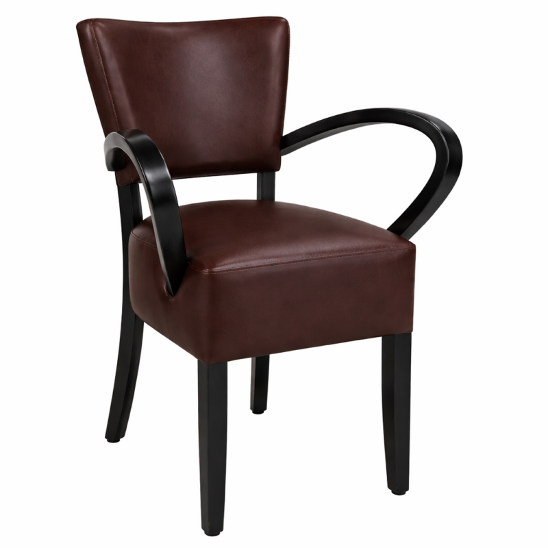 Horeca-Armstoel-Tara-Bruin