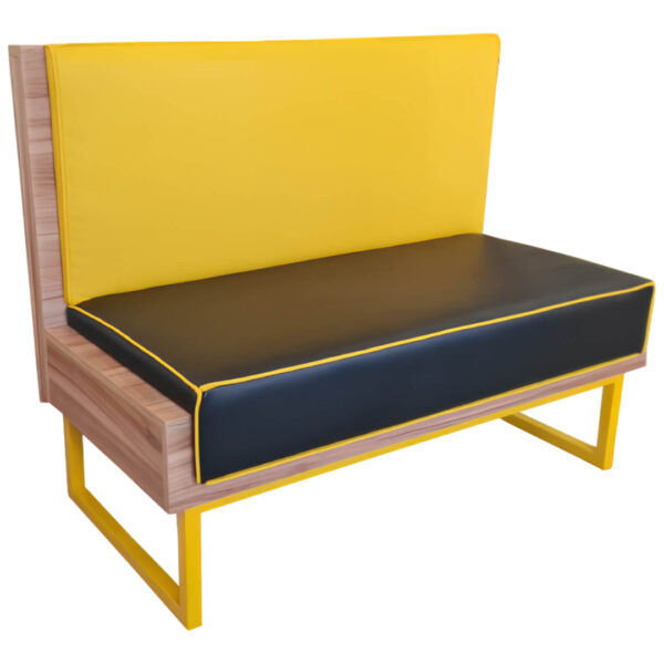 Horeca-Eetbank-NOVA-Zwart-Geel-Kunstleer-1080x1080