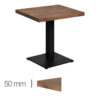 Horeca-Mangohout-Tafel-Met-Onderstel-70x70-cm-latte