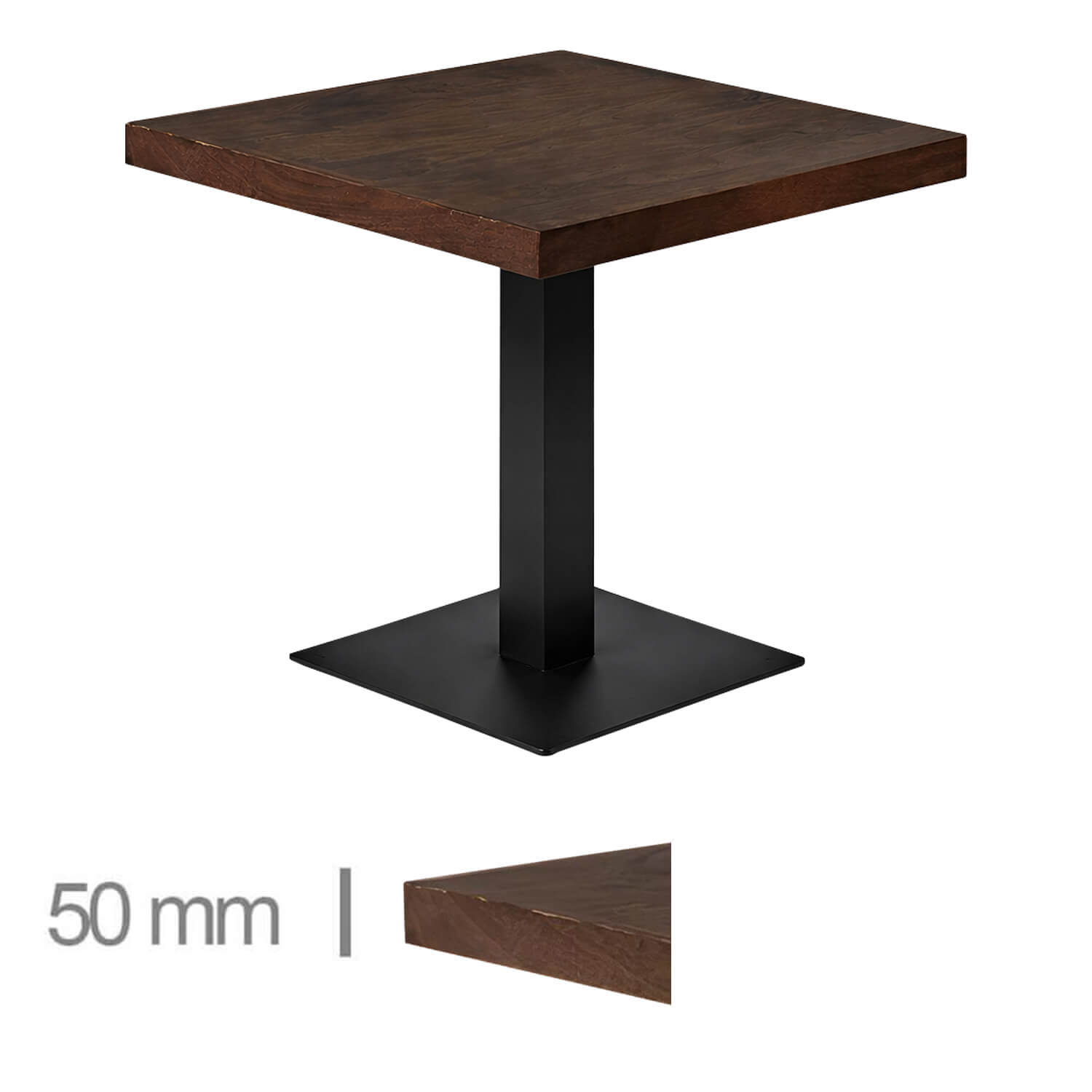 Horeca-Mangohout-Tafel-Met-Onderstel-70x70-cm-mocca