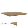 Horeca Mangohout Tafelblad - 3 cm Dik - 70x70 - Mango Compact Nature