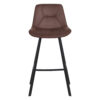 Horeca-Metalen-Barstoel-LUCIANO-Bruin-Microvezel-V