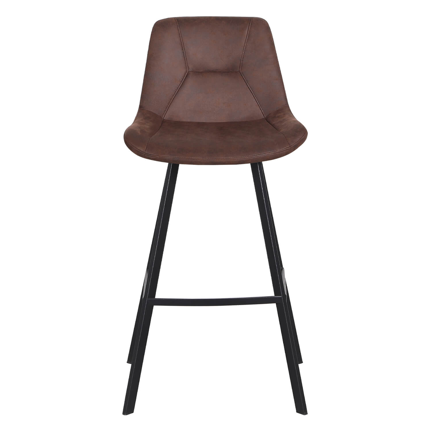 Horeca-Metalen-Barstoel-LUCIANO-Bruin-Microvezel-V Horeca-Metalen-Barstoel-LUCIANO-Bruin-Microvezel-V