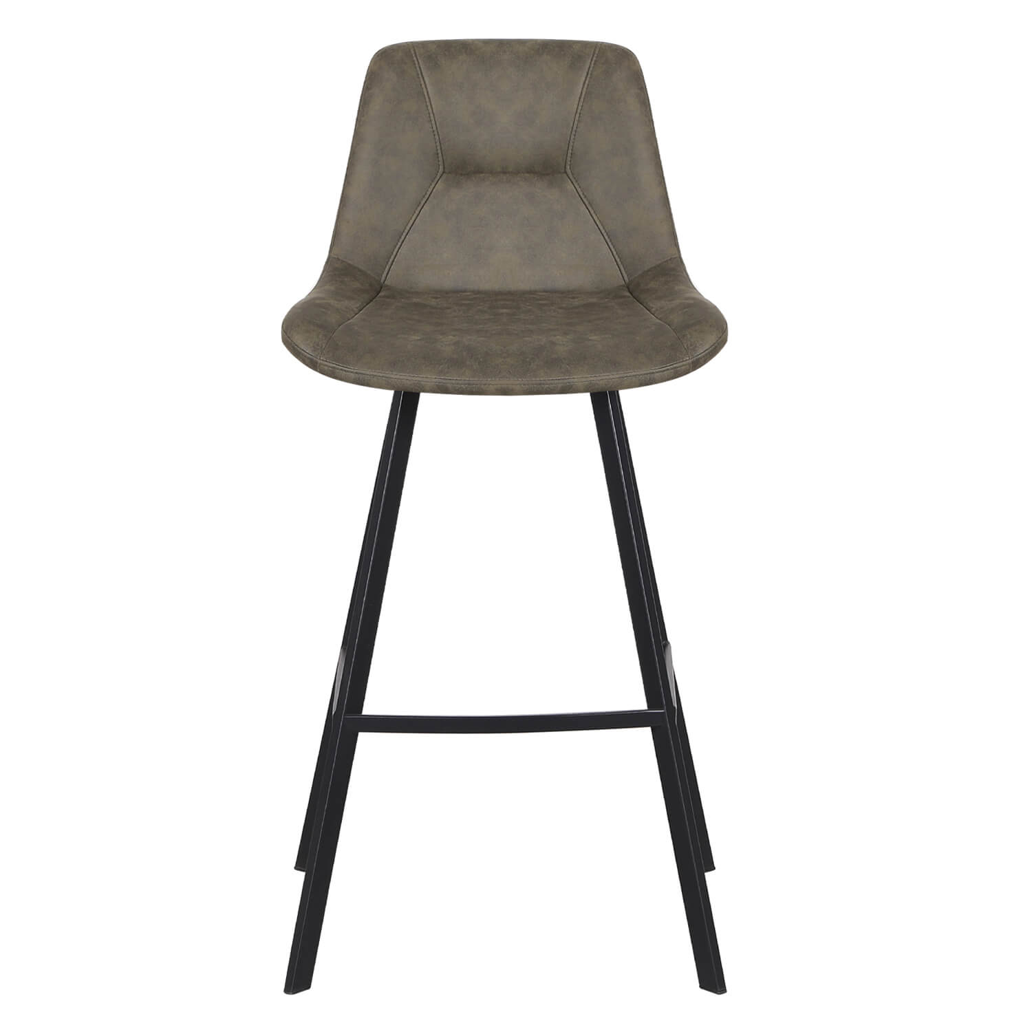 Horeca-Metalen-Barstoel-LUCIANO-Olijf-Microvezel-V Horeca-Metalen-Barstoel-LUCIANO-Olijf-Microvezel-V