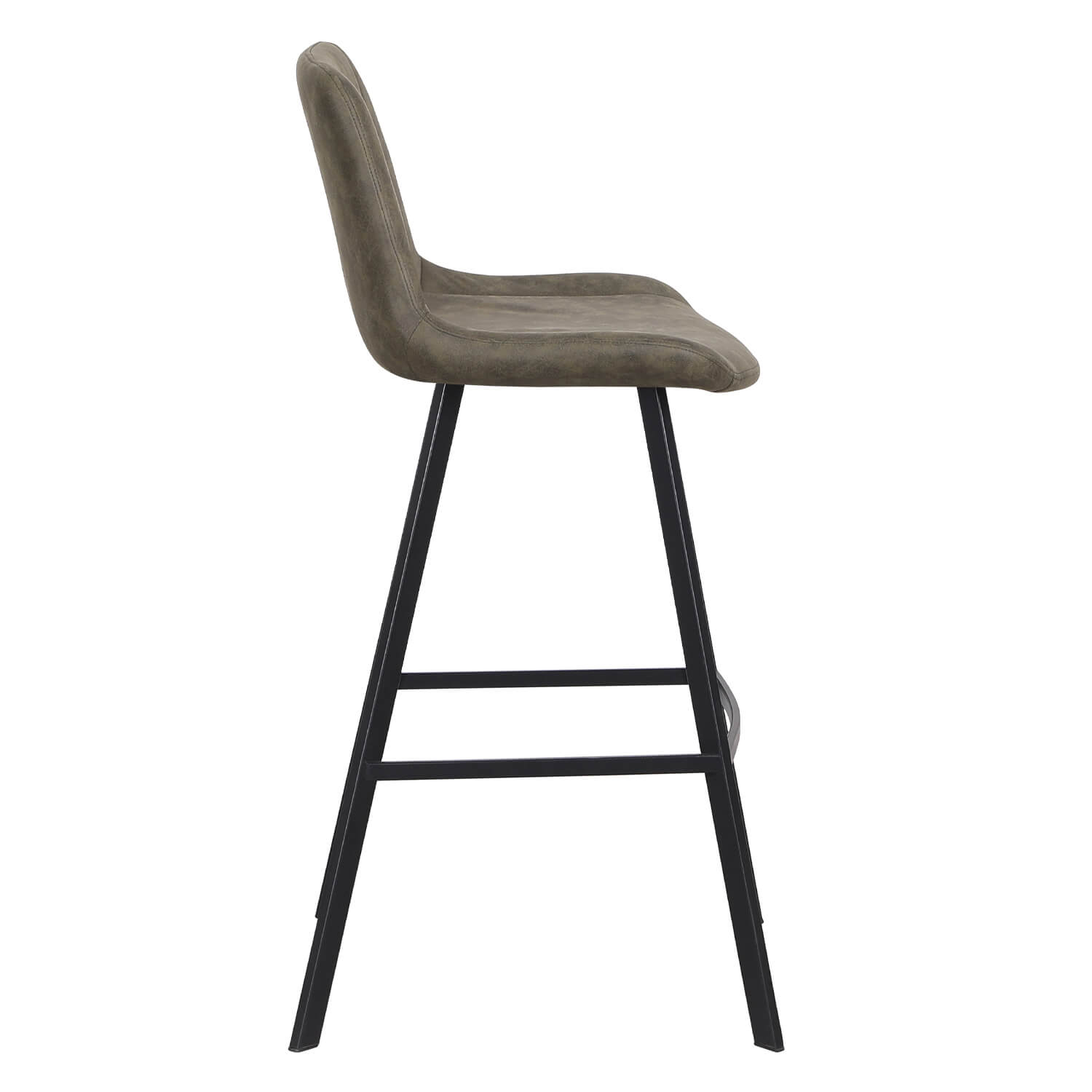 Horeca-Metalen-Barstoel-LUCIANO-Olijf-Microvezel-Z Horeca-Metalen-Barstoel-LUCIANO-Olijf-Microvezel-Z