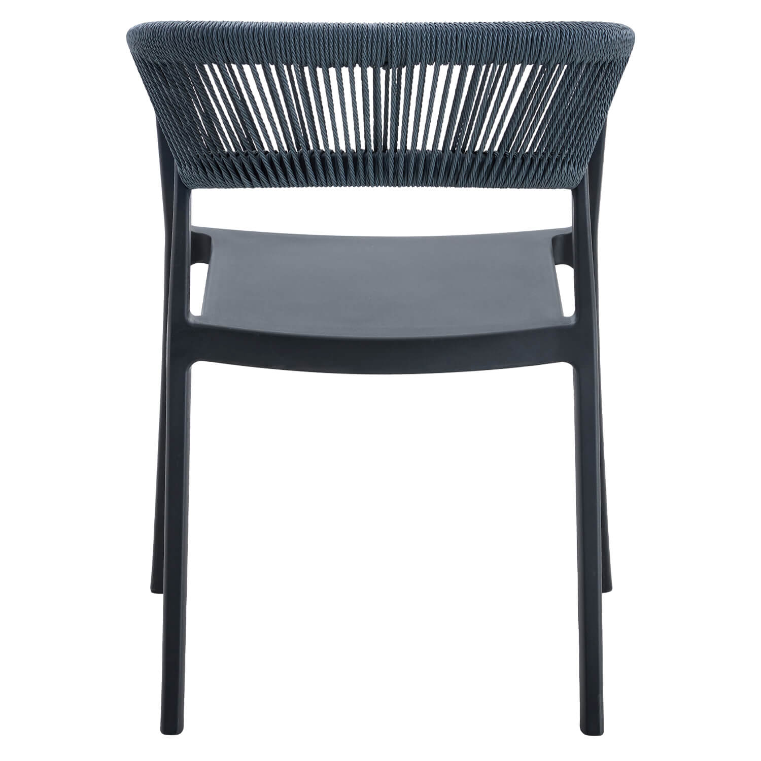 Terrasstoel-CECILE-Armleuning-Stapelbaar-Blauw-Kunststof-Touw-A Terrasstoel-CECILE-Armleuning-Stapelbaar-Blauw-Kunststof-Touw-A