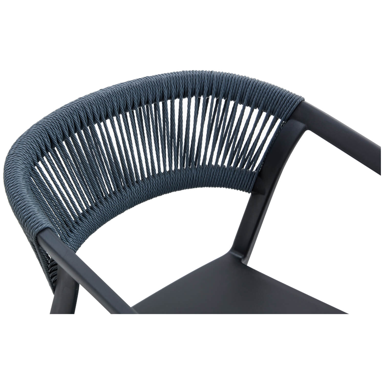 Terrasstoel-CECILE-Armleuning-Stapelbaar-Blauw-Kunststof-Touw-D1 Terrasstoel-CECILE-Armleuning-Stapelbaar-Blauw-Kunststof-Touw-D1