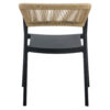 Terrasstoel-CECILE-Armleuning-Stapelbaar-Zwart-Naturel-Kunststof-Touw-A