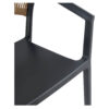 Terrasstoel-CECILE-Armleuning-Stapelbaar-Zwart-Naturel-Kunststof-Touw-D1
