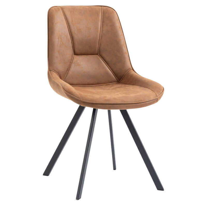 Horeca-Stoel-CARMEN-Cognac-Vintage-Microvezel