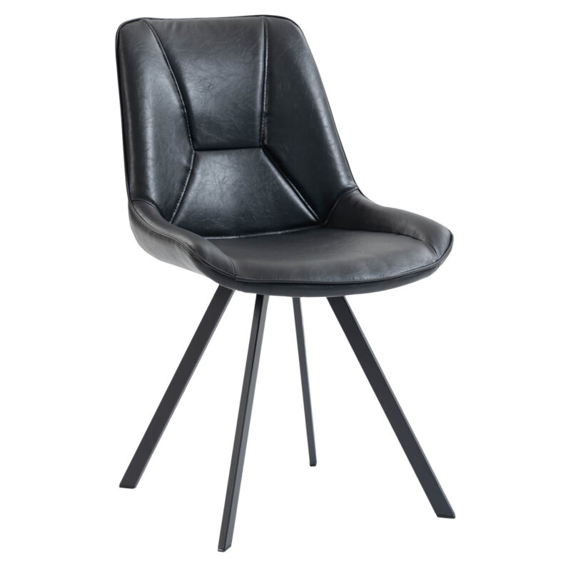 Horeca-Stoel-CARMEN-Zwart-Vintage-Kunstleer