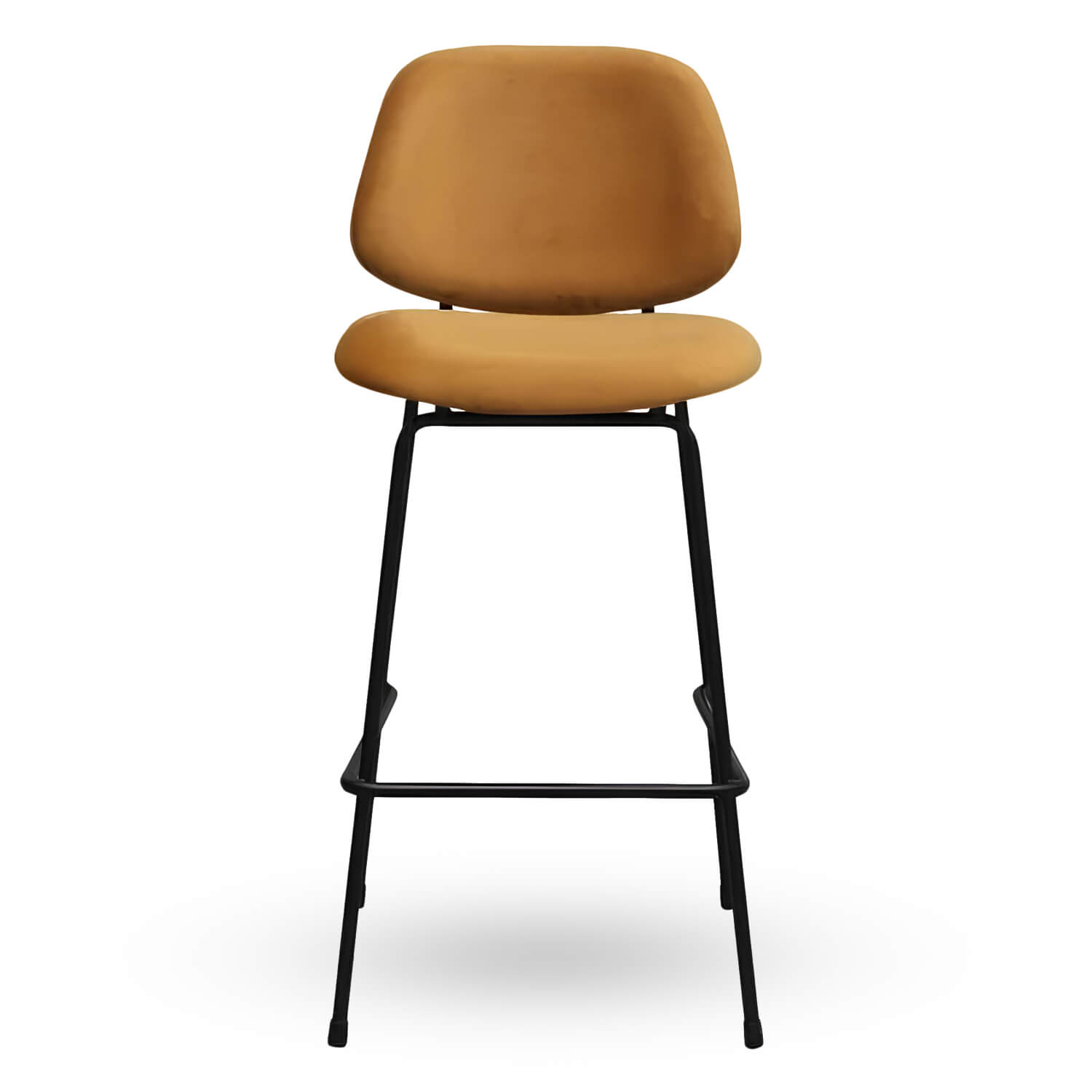 Horeca-Metalen-Barstoel-BELLO-Oker-VelvetFluweel-1 Horeca-Metalen-Barstoel-BELLO-Oker-VelvetFluweel-1
