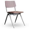 Stapelbare-Schoolstoel-OXFORD-Donkerbruin-Hout