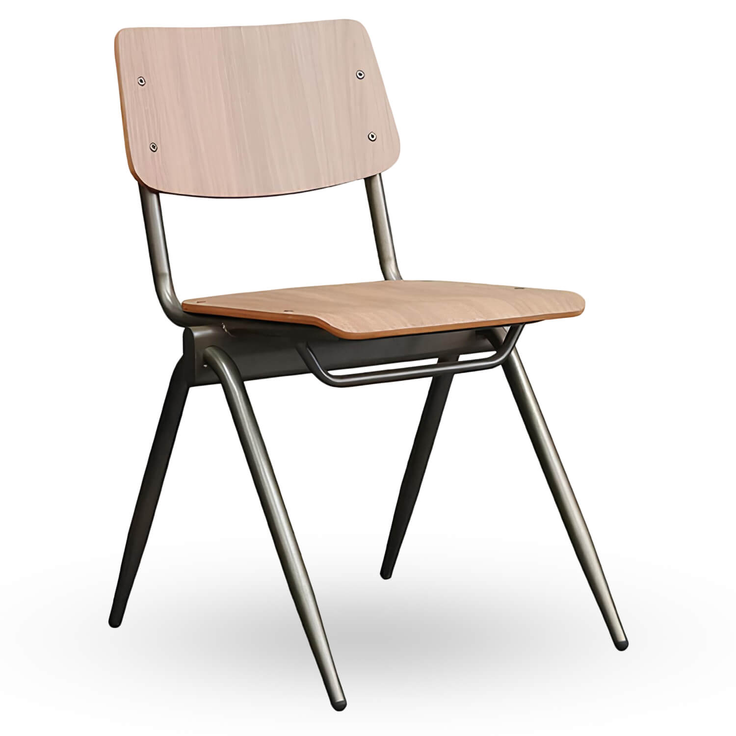 Stapelbare-Schoolstoel-OXFORD-Wenge-Hout