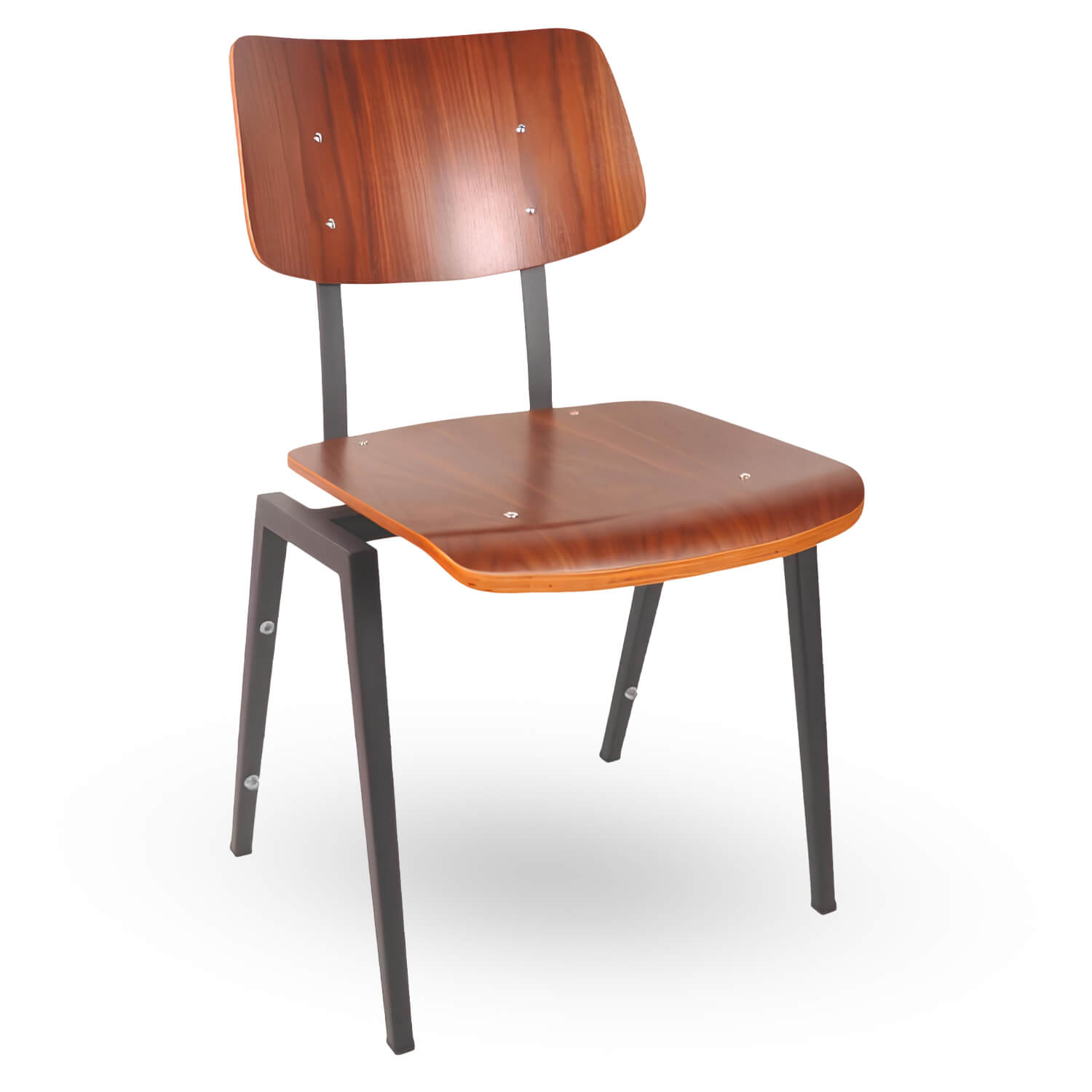 Stapelbare-Schoolstoel-URBAN-Bruin-Hout