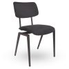 Stapelbare-Schoolstoel-URBAN-Zwart-Velvet-Fluweel