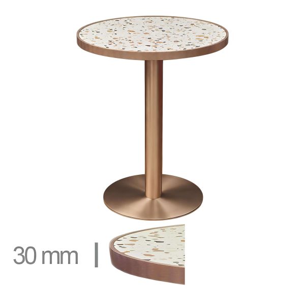 Horeca-Ronde-Tafel-Met-Onderstel-FAUX-MARMER-ABRUZZO-EDGE-KOPER-Ø70-cm