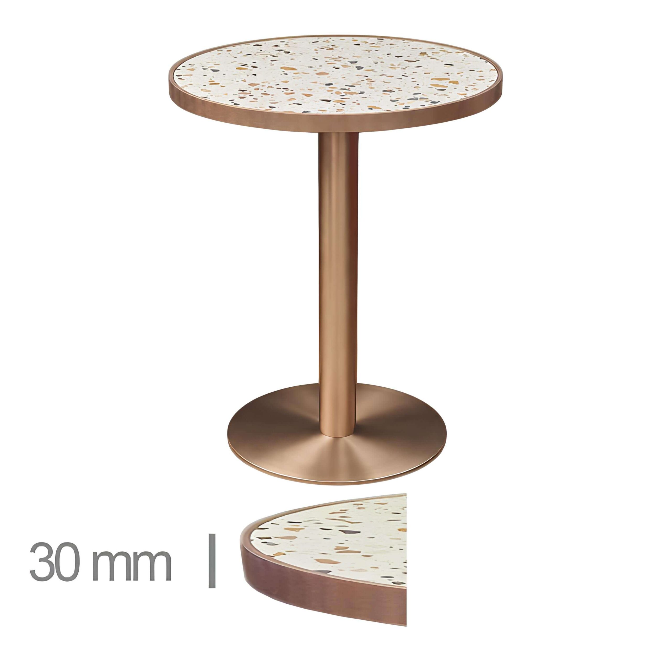 Horeca-Ronde-Tafel-Met-Onderstel-FAUX-MARMER-ABRUZZO-EDGE-KOPER-Ø70-cm
