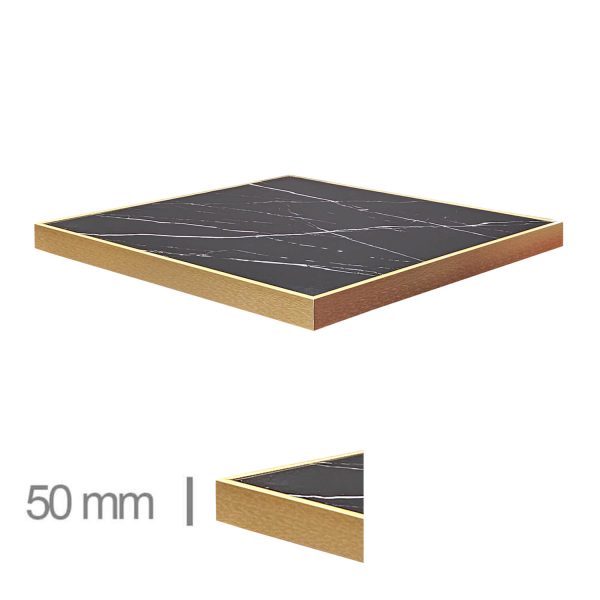 Horeca-Tafelblad-FAUX-MARMER-ZWART-EDGE-GOUD-5-cm-Dik