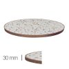Horeca-Tafelblad-Rond-FAUX-MARMER-ABRUZZO-EDGE-KOPER-3cm-Dik